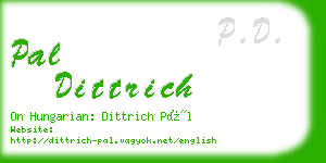 pal dittrich business card